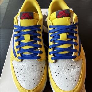Size 11M Jordan 1 Retro OG SP x Travis Scott Low Canary W DZ1